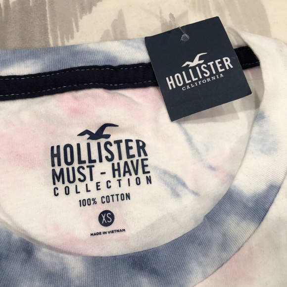 NWT Hollister must have collection, pink blue and white tie-dye size extra small - Picture 3 of 4